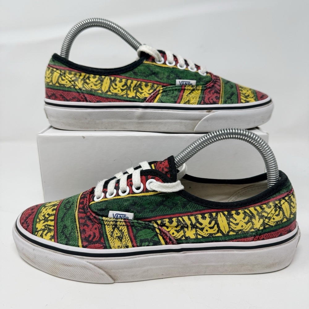 VANS Authentic Van Doren Rasta Men‎ 7 Women 8.5 Shoes Skateboarding Tribal TC6D